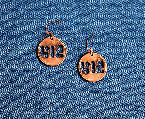 412 Cut Penny Earrings