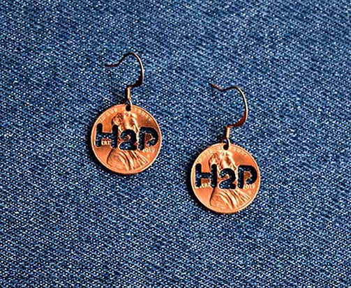 H2P Cut Penny Earrings