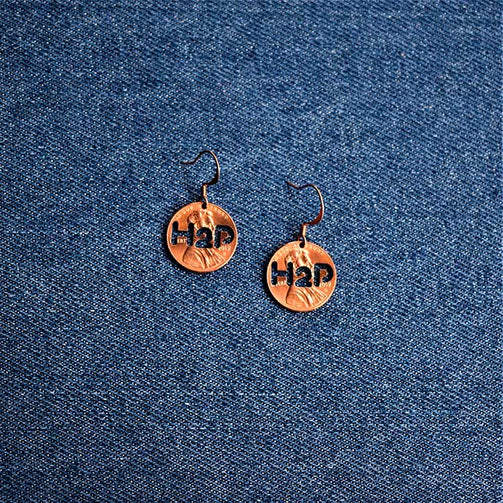 H2P Cut Penny Earrings
