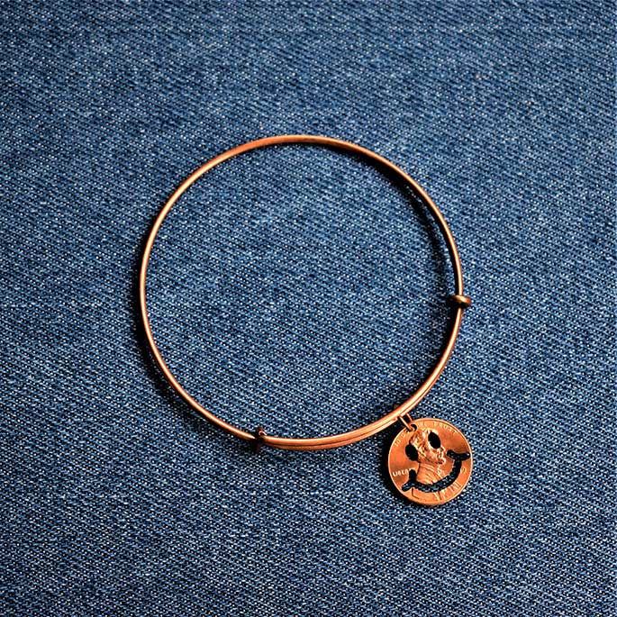 Smiley Face Bangle – ChaChingaLing Smiley Face Bangle – ChaChingaLing
