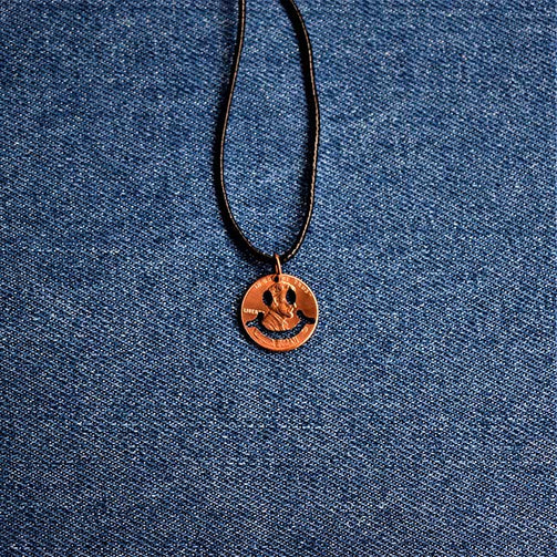Smiley Face Cut Penny Bangle