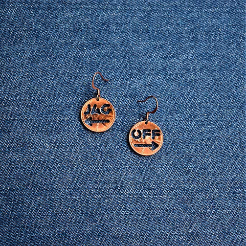 Jagoff Cut Penny Earrings