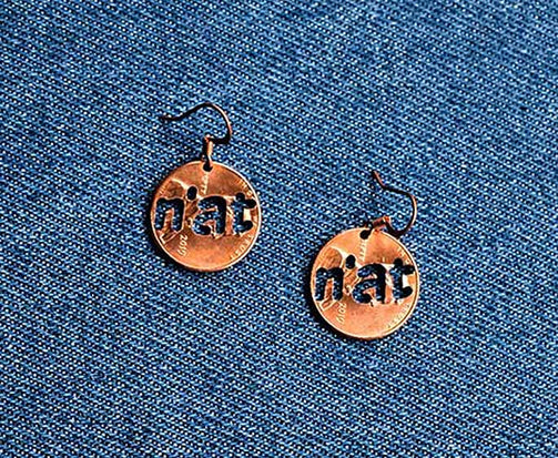 N'at Cut Penny Earrings