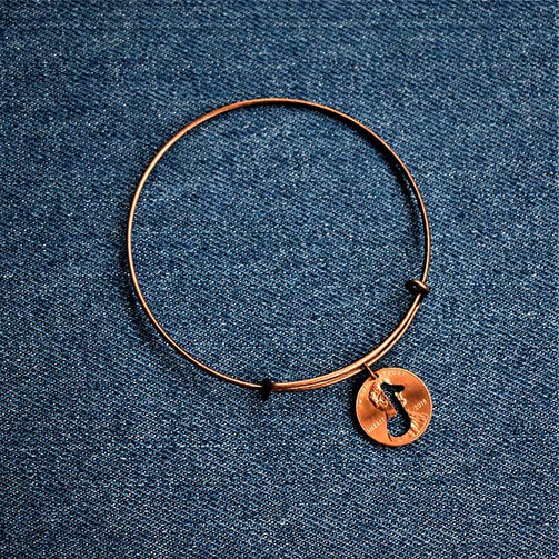 Note Cut Penny Bangle