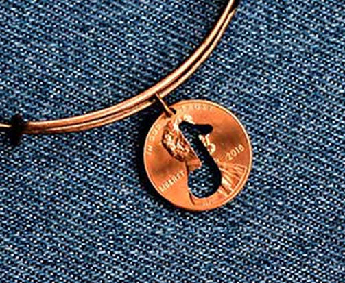 Note Cut Penny Bangle