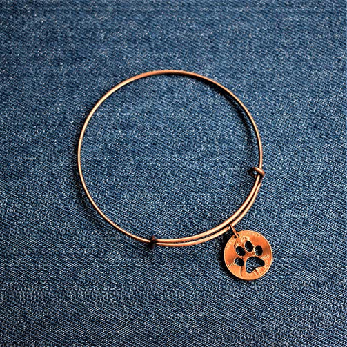 Paw Cut Penny Bangle