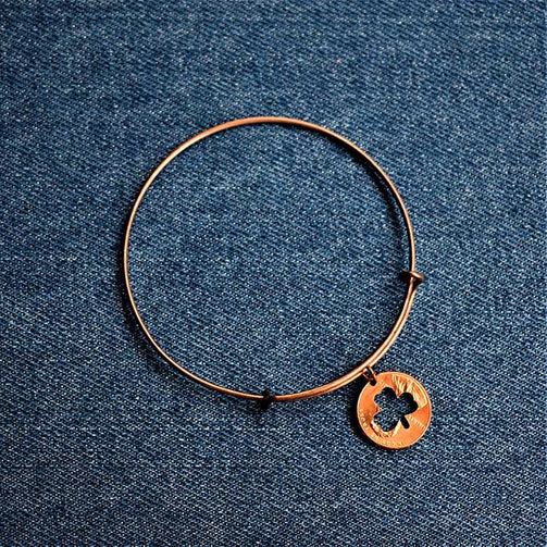 Shamrock Cut Penny Bangle