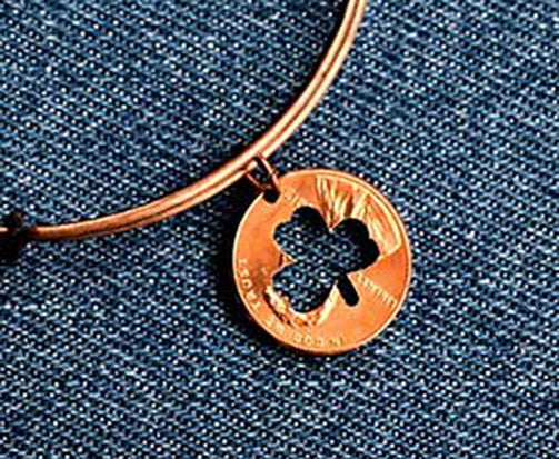 Shamrock Cut Penny Bangle