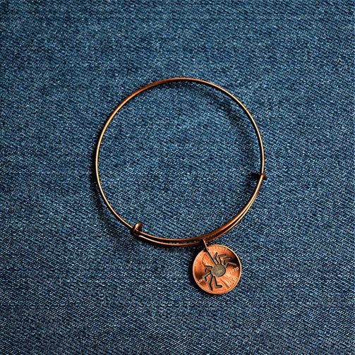 Spider Cut Penny Bangle