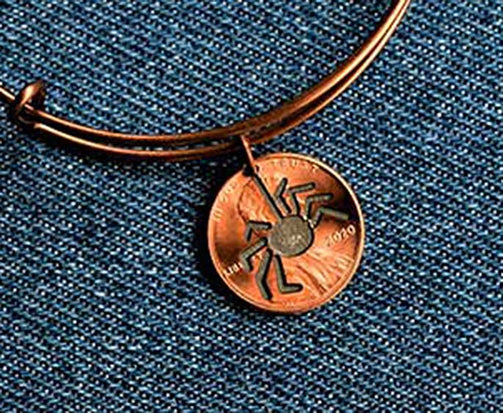 Spider Cut Penny Bangle