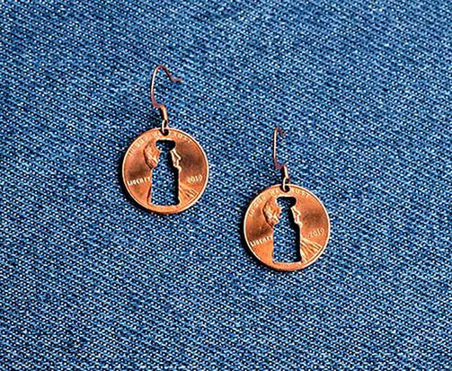 Stanley Cup Cut Penny Earrings