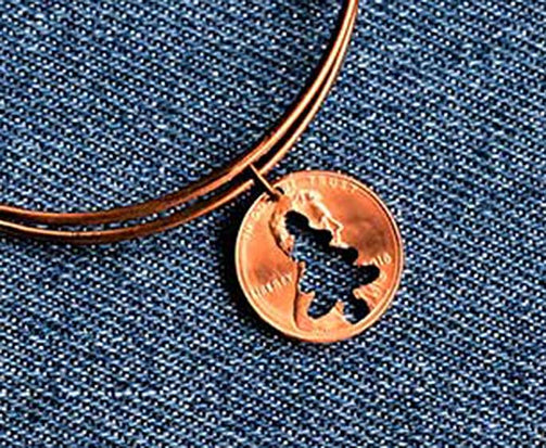 Tree Cut Penny Bangle