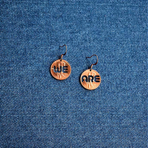 We Are Cut Penny Earrings