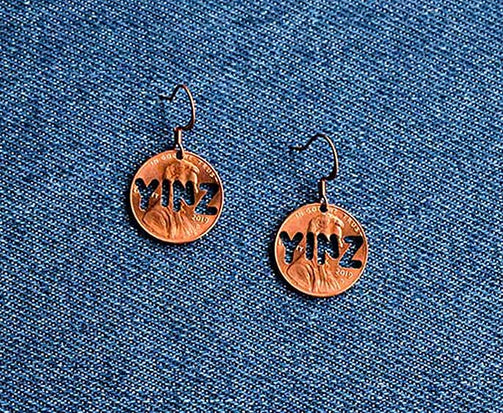 Yinz Cut Penny Earrings