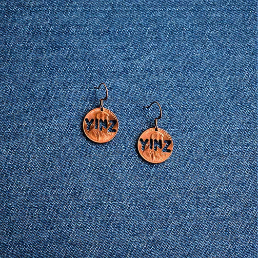 Yinz Cut Penny Earrings